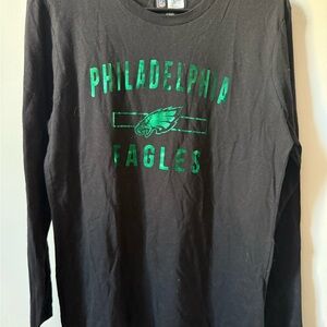 NFL Philadelphia Eagles Black and Green Long Sleeve Tee
